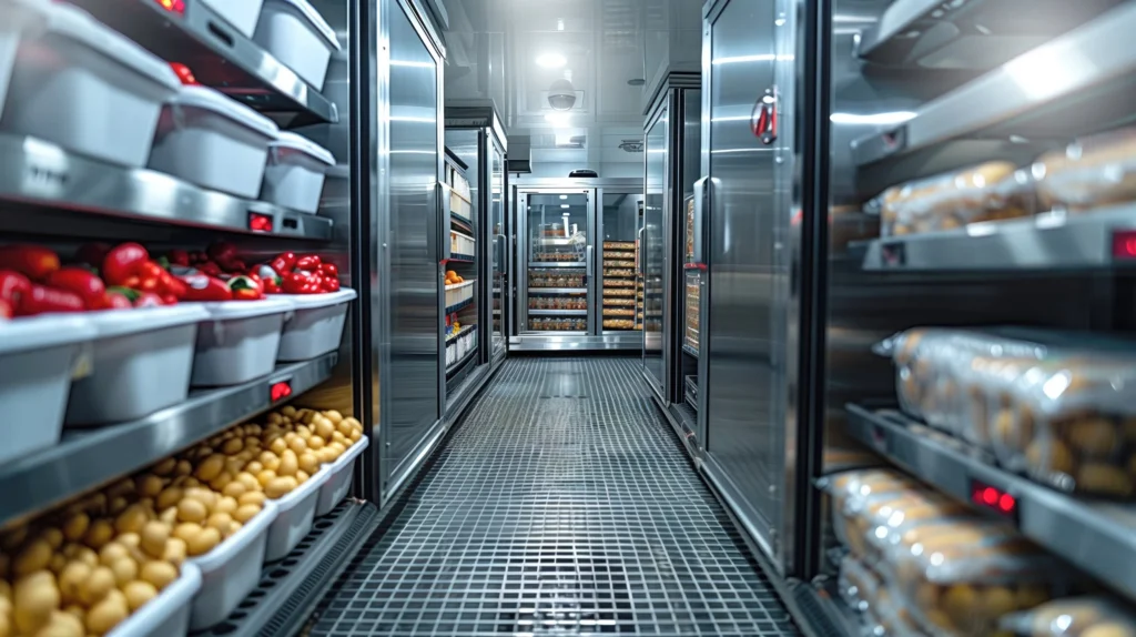 Optimisation énergétique de chambres froides industrielles et stockage réfrigéré agroalimentaire.