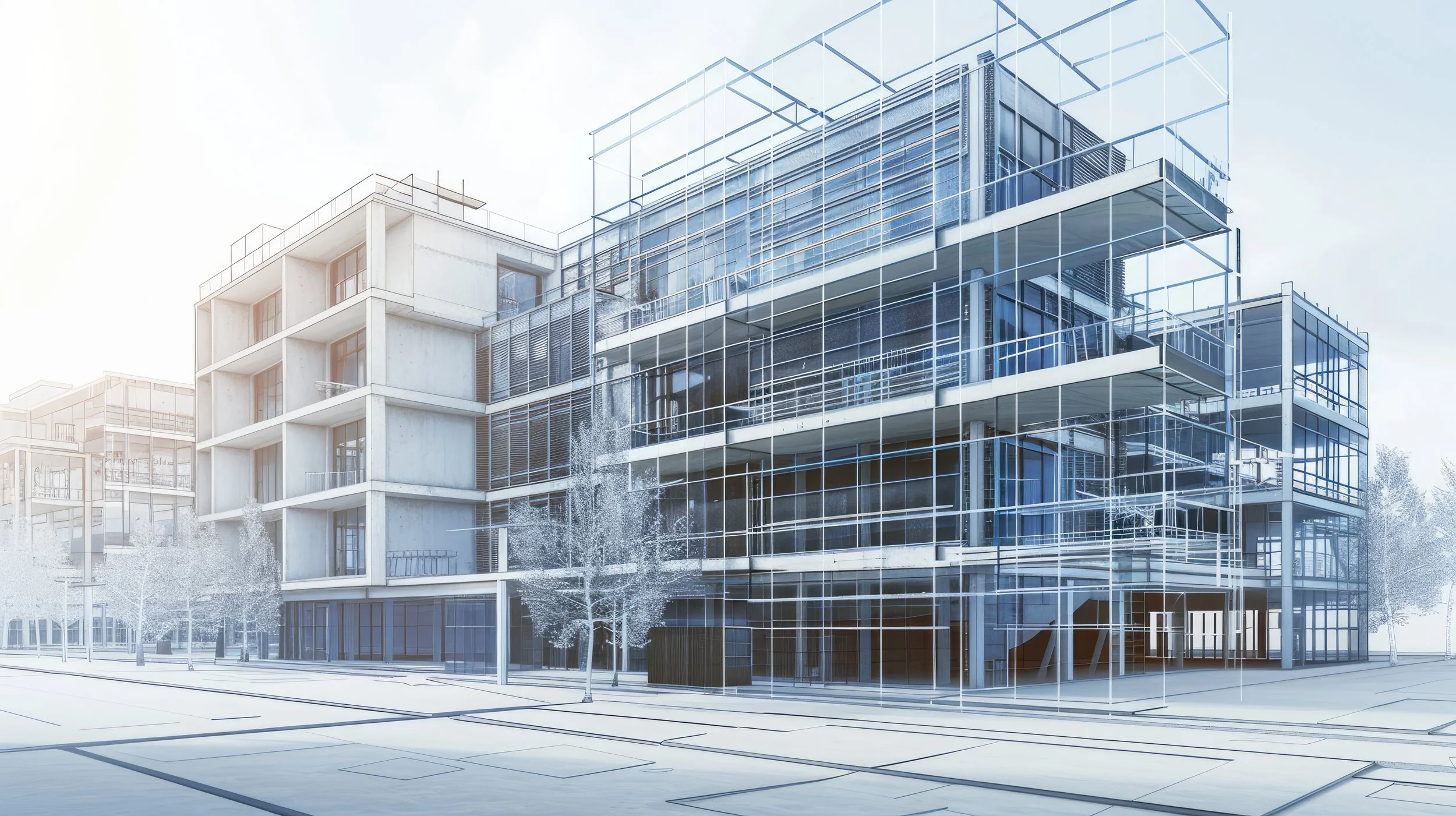 modélisation 3D (type BIM - Building Information Modeling)