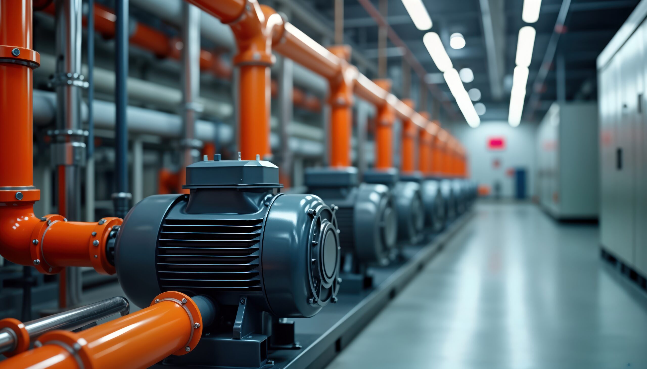 Audit énergétique d'une station de pompage industrielle et optimisation des moteurs électriques.